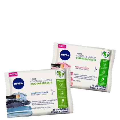 Imagem do produto Kit NIVEA Lenços Demaquilantes 3 em 1 (2 Produtos)