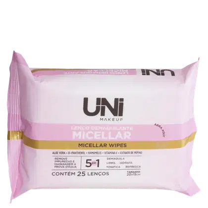 Imagem do produto UNImakeup Micellar - Lenço Demaquilante (25 Unidades)