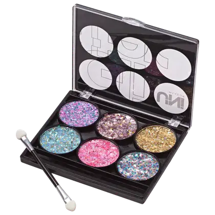 Imagem do produto UNImakeup Glitter 6 Cores - Paleta de Sombras 7,8g