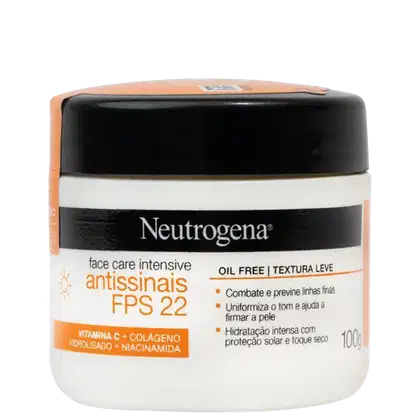 Imagem do produto Neutrogena Face Care Intensive Antissinais FPS22 - Creme Redutor de Linhas 100g