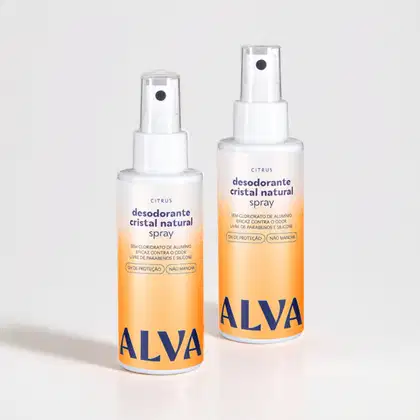 Imagem do produto Kit Cristal Natural Alva: Dupla 2 Desodorantes Spray 120ml 12 Horas de Proteção Citrus