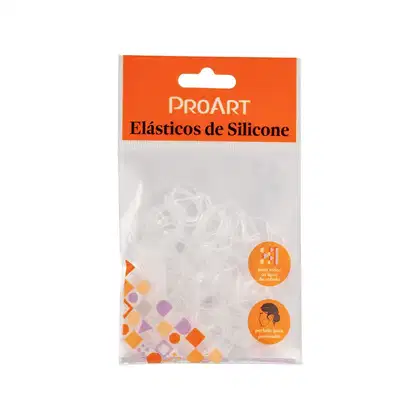 Imagem do produto Elástico de Silicone Transparente para Cabelo Tamanho G 100 Unidades - ProArt