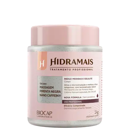Imagem do produto Hidramais Pimenta Negra Nano Caffein - Gel de Massagem 1kg