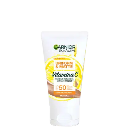Imagem do produto Garnier SkinActive Uniform & Matte FPS50 Morena - Protetor Hidratante Facial 40g