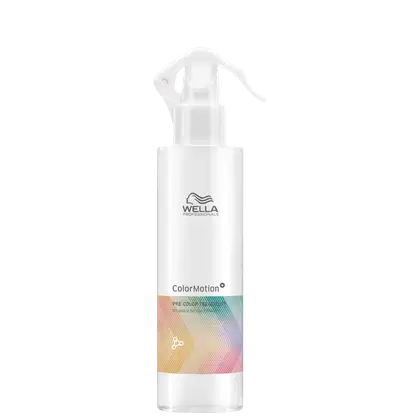 Embalagem plástica branca opaca em formato cilíndrico e saída em spray. Rótulo com o nome do produto e a marca em letras pretas. Imagem gradiente nas cores amarelo, rosa e roxo na parte inferior.