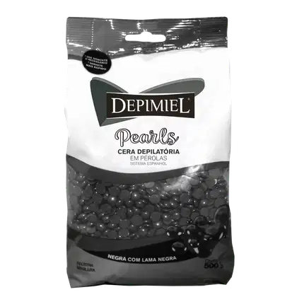 Imagem do produto Depimiel Pearls Lama Negra - Cera Depilatória em Pérolas 500g