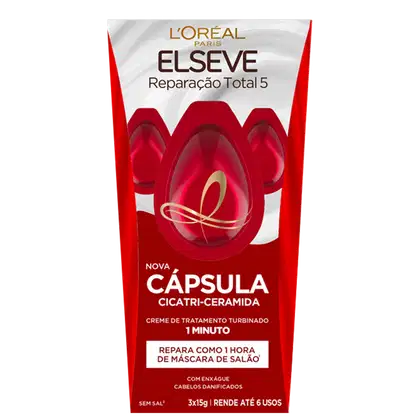 Imagem do produto Elseve L'Oréal Paris Reparação Total 5 - Cápsula de Tratamento 3x15g
