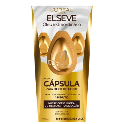 Imagem do produto Elseve L'Oréal Paris Óleo Extraordinário Nutrição - Cápsula de Tratamento 3x15g
