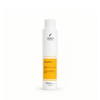 Imagem do produto Shampoo 500ml Banana e Mel Nutrição e Reposição Lipídica | Shed Professional