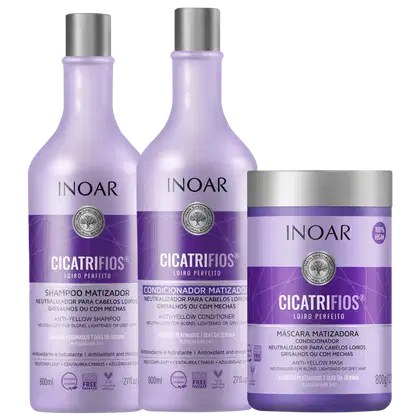 Imagem do produto Kit Inoar Cicatrifios Loiro Perfeito Salon Completo (3 Produtos)
