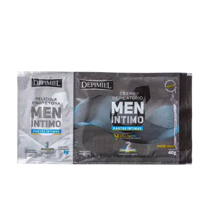 Imagem do produto Depimiel Men Íntimo Sachê - Creme Depilatório 40g + Película Protetora 8g