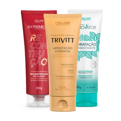 Imagem do produto Kit Cronograma Capilar Itallian - Hidratação, Reconstrução e Nutrição (3 Itens)