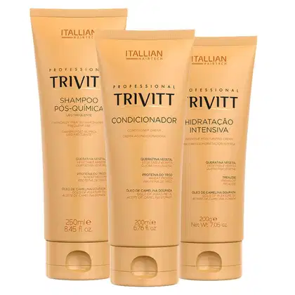 Imagem do produto Kit Trivitt Hidratação Capilar Pós Química | Brilho, Força e Maciez (3 itens)