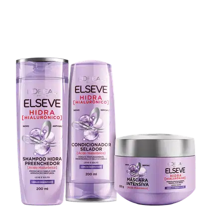 Imagem do produto Kit Elseve L'Oréal Paris Hidra Hialurônico Trio (3 Produtos)