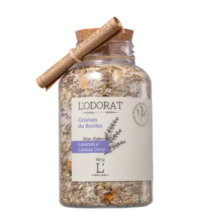 Imagem do produto L'ODORAT Camomila, Lavanda e Laranja Doce - Sais de Banho 350g