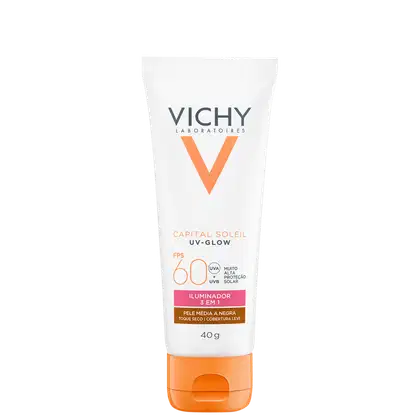 Imagem do produto Vichy Capital Soleil UV-Glow FPS60 Pele Média a Negra - Protetor Solar com Cor 40g