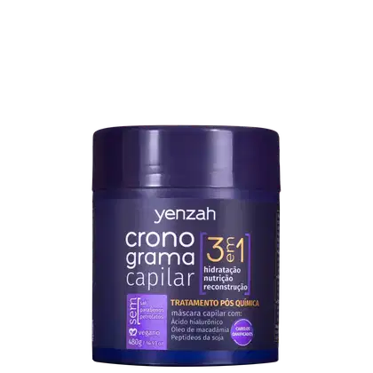Imagem do produto Yenzah Cronograma Capilar 3 em 1 Pós-Química - Máscara Capilar 480g