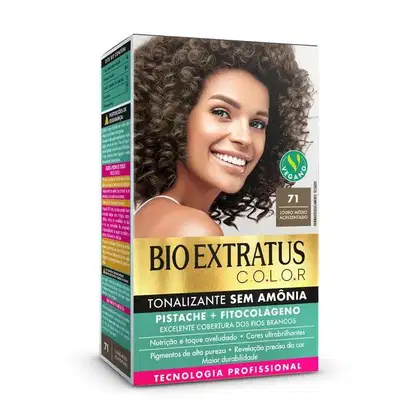Imagem do produto Bio Extratus - Tonalizante Bio Extratus C.O.L.O.R - 71 Louro Médio Acinzentado