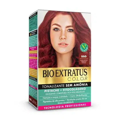 Imagem do produto Bio Extratus - Tonalizante Bio Extratus C.O.L.O.R - 666 Louro Escuro Vermelho Intenso