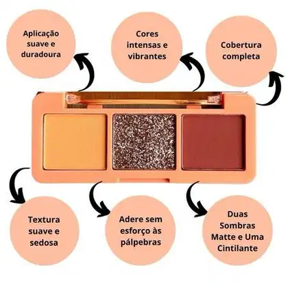 Imagem do produto RUBY ROSE - PALETA DE SOMBRA VIVER HBF 528 EXPRESSIVA