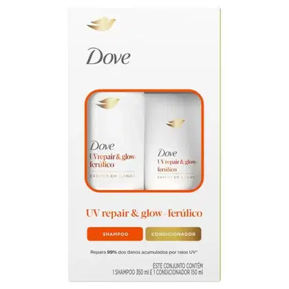 Imagem do produto Kit Dove UV Repair & Glow + Ferúlico Shampoo 350ml + Condicionador 150ml
