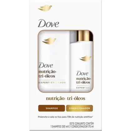 Imagem do produto Kit Shampoo 350ml + Condicionador 175ml Dove Nutrição + Tri-Óleos