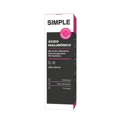 Sérum Facial Simple Organic Ácido Hialurônico Ultra Sérum, 30ml.