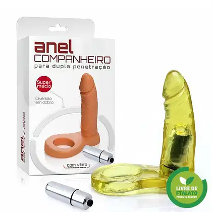 Imagem do produto Adão e Eva Anel Companheiro Amarelo - Anel Peniano com Vibrador