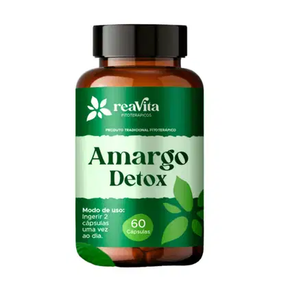Imagem do produto Amargo Detox Natural Reavita 60 Cápsulas – Cargueja, Espinheira Santa, Sene e Alcachofra