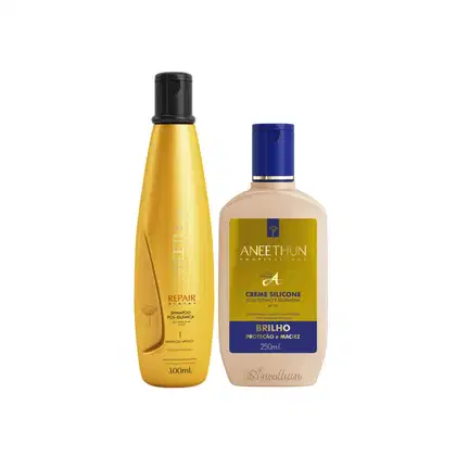 Imagem do produto Kit Aneethun Shampoo Repair e Creme de Silicone Linha A