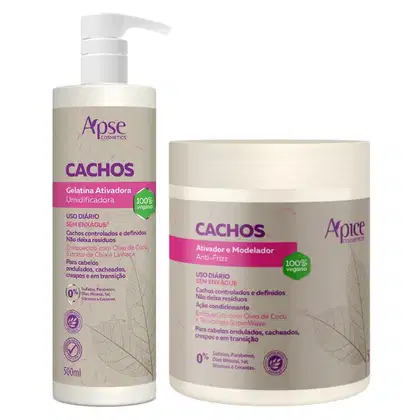 Imagem do produto Kit Apse Cachos Creme De Pentear Ativador Cachos + Gelatina Ativadora 500ml