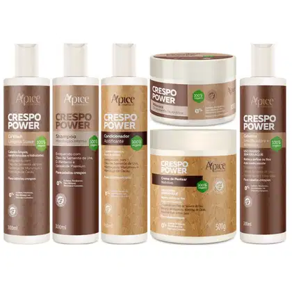 Imagem do produto Kit Apse Crespo Power 6 Produtos Completo Tratamento Profissional Vegano Cabelo Com Co Wash	