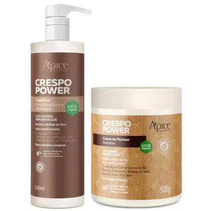 Imagem do produto Kit Apse Crespo Power Creme De Pentear + Gelatina Ativadora 500ml	