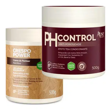 Imagem do produto Kit Crespo Power Apse Creme De Pentear + Mascara Ph Control Anti Porosidade Capilar 500g	