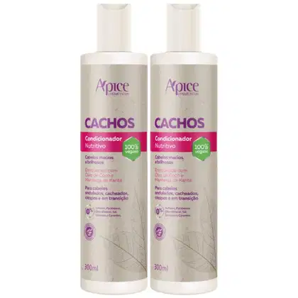 Imagem do produto Kit 2 Condicionador Nutritivo Cachos Apse Apice Vegano Cabelo Sem Sulfato 300ml