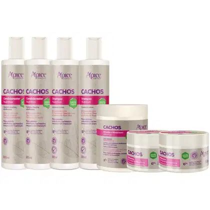 Imagem do produto Kit Apse Cachos Linha Tratamento Capilar Vegano 7 Produtos Apice