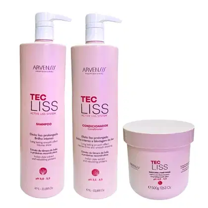 Imagem do produto Kit Arvensis Tec Liss - Shampoo 1000ml + Condicionador 1000ml + Máscara 500g