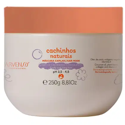 Imagem do produto Mascara Cachinhos Naturais Arvensis Linha Infantil Hipoalergenico Ondulado Cacheado Vegano 250g