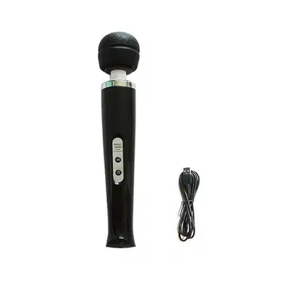 Imagem do produto Vibrador Varinha Mágica Recarregável 10 vibrações com Cabeça Flexível Preto