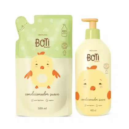 Imagem do produto Kit Boti Baby o Boticário Condicionador Suave + Refil (2 Produtos)