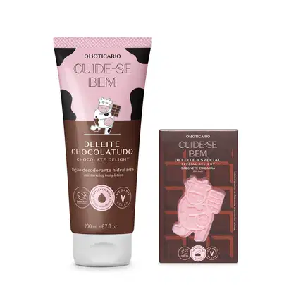 Imagem do produto Combo Cuide-se Bem Deleite Chocolatudo: Loção Corporal 200ml + Sabonete em Barra 120g