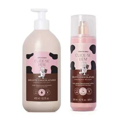 Imagem do produto Combo Cuide-se Bem Deleite Chocolatudo: Loção Corporal 400ml + Body Splash 200ml