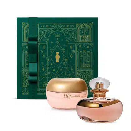 Imagem do produto Combo Presente Lily Gardénia: Eau de Parfum 75ml + Creme Corporal 250g + Caixa Presenteável