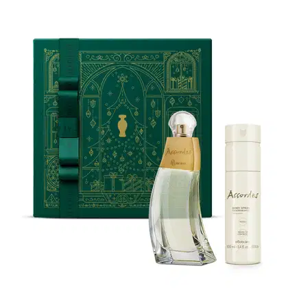 Imagem do produto Combo Presente Accordes: Desodorante Colônia 80ml + Body Spray 100ml + Caixa Presenteável