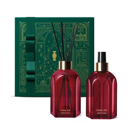 Imagem do produto Combo Casa 214 Gardênia Imperial: Difusor de Ambiente com Varetas 250ml + Aromatizador de Ambiente em Spray 250ml + Caixa de Presente