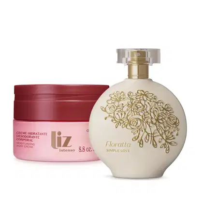 Imagem do produto Combo Desodorante Colônia Floratta Simple Love 75ml + Creme Hidratante Desodorante Corporal Liz 250g