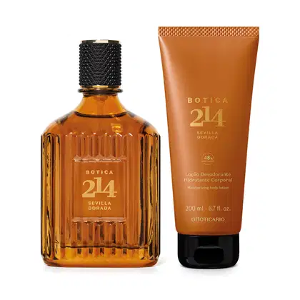 Imagem do produto Combo Botica 214 Sevilla Dorada:  Eau de Parfum Fougére Aromático 75ml + Loção Corporal 200ml