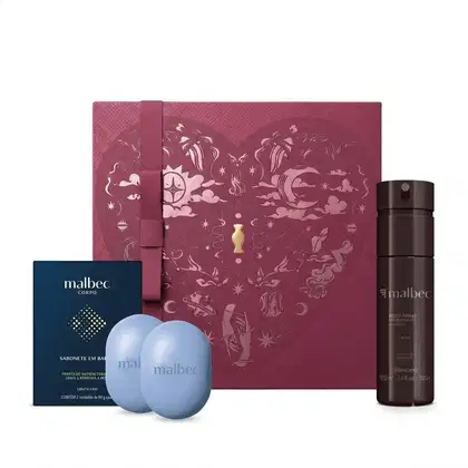 Imagem do produto Combo Presente Dia Dos Namorados Malbec Cuidados: Sabonete Em Barra 2x80g + Body Spray 100ml