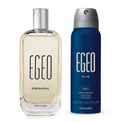 Imagem do produto Combo Egeo: Desodorante Colônia Original 90ml + Desodorante Antitranspirante Aerossol Blue 125ml