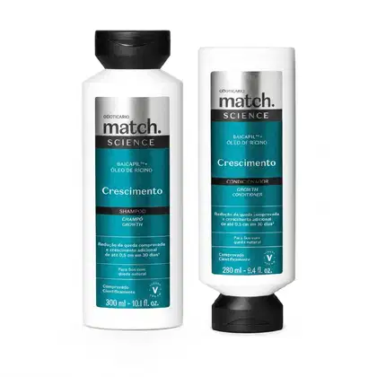 Imagem do produto Combo Match Science Crescimento: Shampoo 300ml + Condicionador 280ml